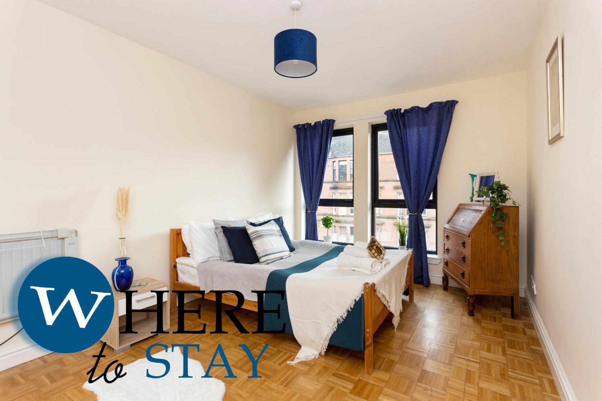 Bright 1 Bedroom Apartment-Private Parking 글라스고 외부 사진