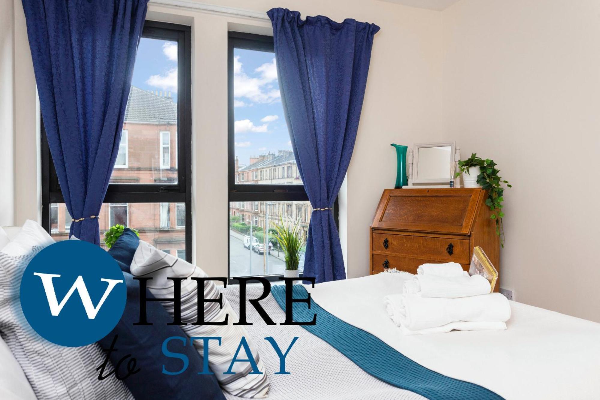Bright 1 Bedroom Apartment-Private Parking 글라스고 외부 사진