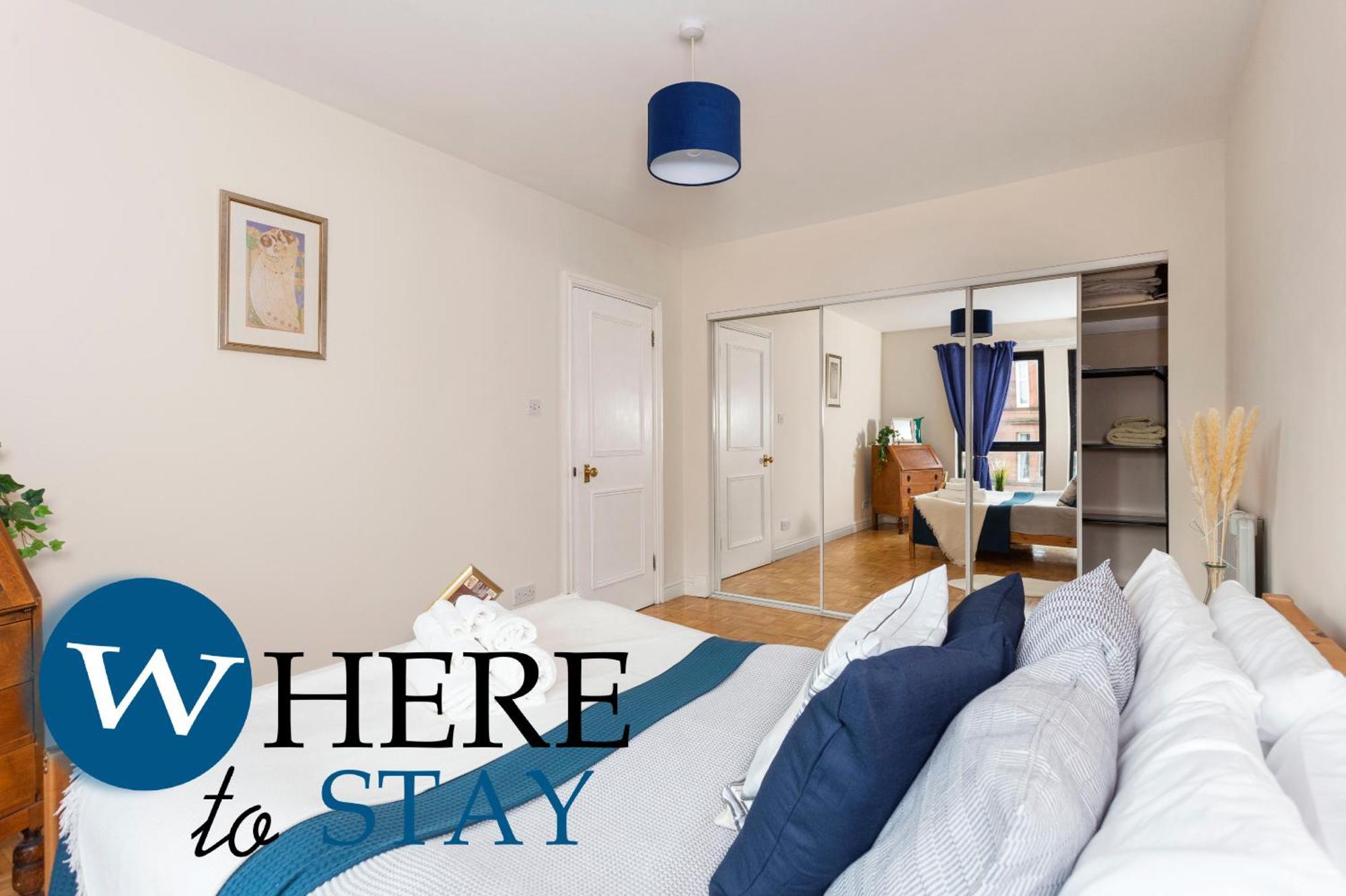 Bright 1 Bedroom Apartment-Private Parking 글라스고 외부 사진
